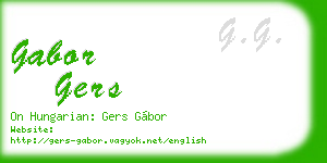 gabor gers business card